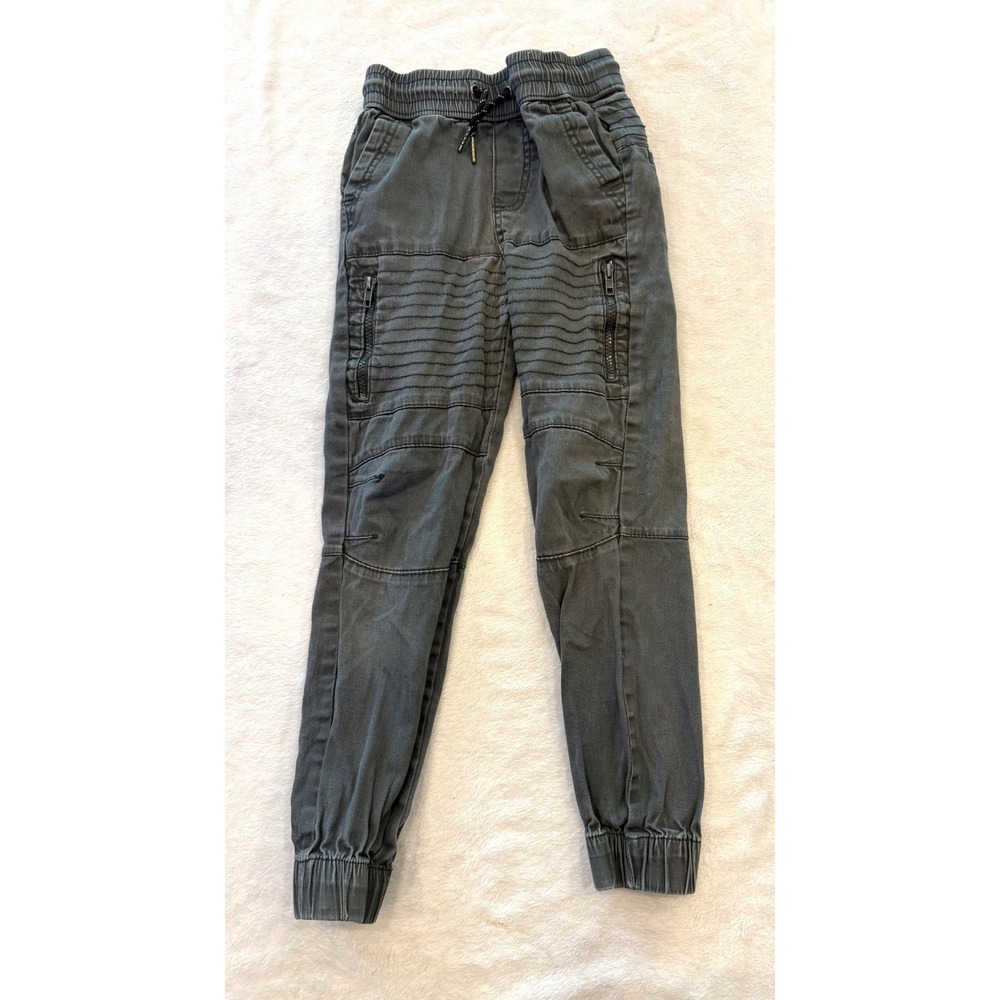 Ring of‎ Fire Boys Charcoal Gray Moto Jogger Pants Size 8 RBB0010A Streetwear